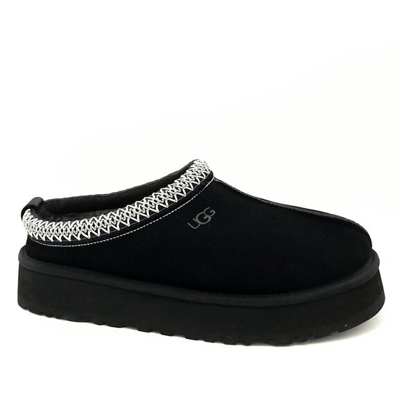 NEW UGG Tasman II Suede Wool Slipper Shoe Black Womens 11 Cozy - Picture 1 of 9